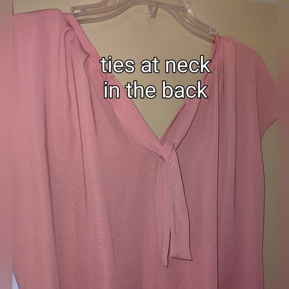 Mauve Pink Slit-Sleeve Blouse - Picture 9 of 13